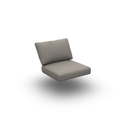 Kapra Cushion 1-Seat + Back Single Sunbrella Natte Nature Grey 