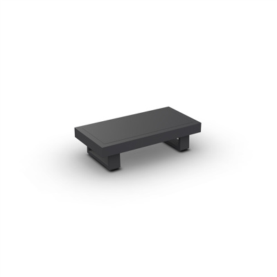 Fano Side Table U-Leg Alu Charcoal Mat 90X45