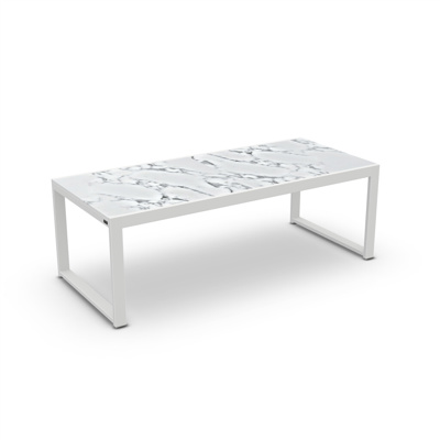 Vigo XL Extendable Dining Table Alu White Mat Ceramic Graduario 220-330X97