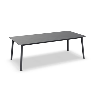 Durham Dining Table Alu Charcoal Mat 220X100 