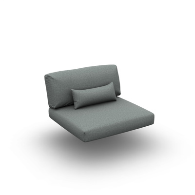 Arbon Cushion Seat + Back + Deco Single Exteria Quadro Smoke Smoke 