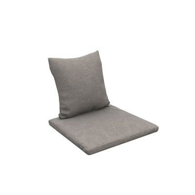 Ritz Teak Seat + Back Cushion In 1 Piece Sunbrella Nature Grey
