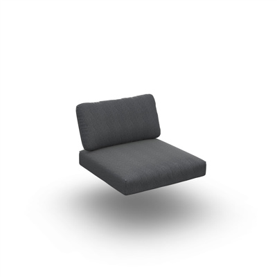 Ritz Alu Cushion Seat + Back Single Exteria Smoke