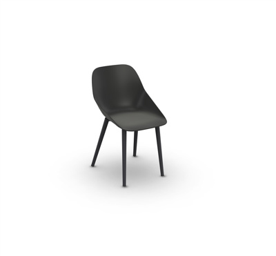 Galati Side Chair Alu Charcoal Mat