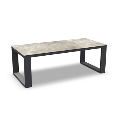 Linate Dining Table Alu Charcoal Mat HPL Grigio Granite/Nero Granite Switch 220X100