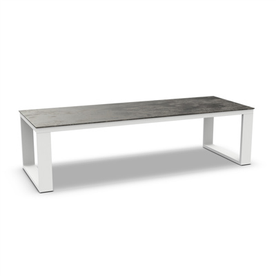 Linate Dining Table Alu White Mat HPL Grigio Granite/Nero Granite Switch 280X100