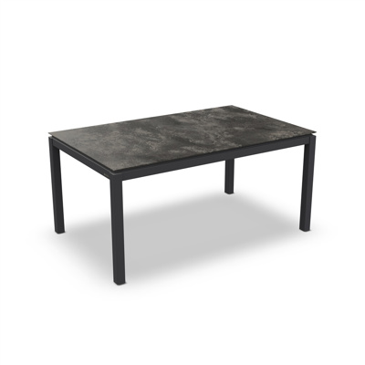 Lugo Dining Table Alu Charcoal Mat HPL Grigio Granite/Nero Granite Switch 160X90