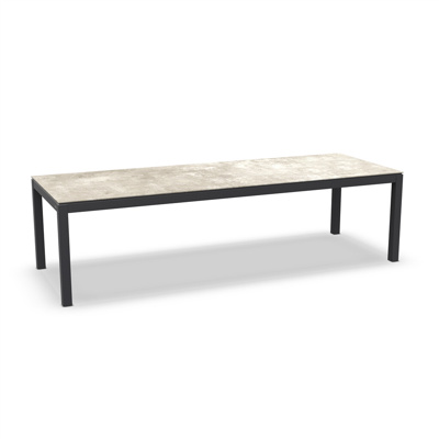 Danli Dining Table Alu Charcoal Mat HPL Grigio Granite/Nero Granite Switch 280X100
