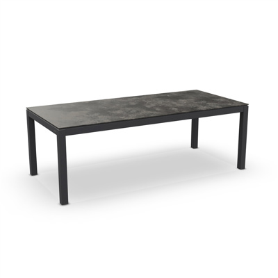 Danli Dining Table Alu Charcoal Mat HPL Grigio Granite/Nero Granite Switch 220X100