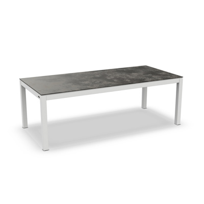 Danli Dining Table Alu White Mat HPL Grigio Granite/Nero Granite Switch 220X100