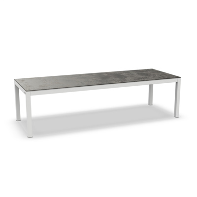 Danli Dining Table Alu White Mat HPL Grigio Granite/Nero Granite Switch 280X100