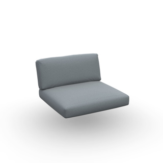 Arbon Cushion Seat + Back Single Sunbrella Natte Grey Chine 