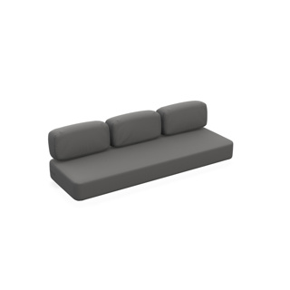 Durbuy Cushion 3-Seat Mono + Back Single Exteria Quadro Smoke 