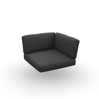 Arbon Cushion Seat + Back Corner Sunbrella Natte Sooty 