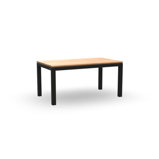 Danli Dining Table Alu Black Mat Teak Wood 160X90 