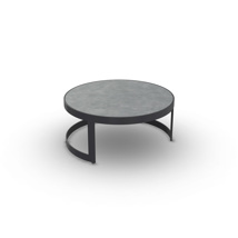 Burford Coffee Table Alu Charcoal Mat Ceramic Ash Grey D77 
