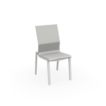 Beja Stackable Side Chair Alu Black Mat Batyline Dark Grey