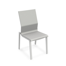 Beja Stackable Side Chair Alu White Mat Batyline Light Grey