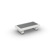 Fano Side Table U-Leg Alu White Mat Ceramic Ash Grey 90X45 