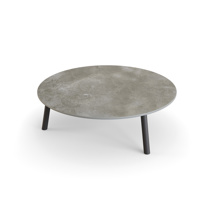 Ronda Coffee Table Alu Charcoal Mat Ceramic Palladium Grey 12mm D90 