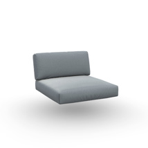 Lounge Cushion Seat + Back Single Sunbrella Natte Grey Chine 