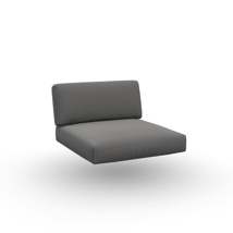 Lounge Cushion Seat + Back Single Exteria Quadro Smoke 