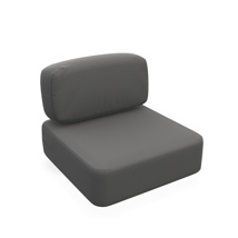 Durbuy Cushion 1-Seat + Back Single Exteria Quadro Smoke 