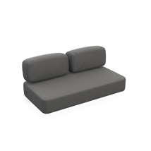 Durbuy Cushion 2-Seat Mono + Back Single Exteria Quadro Smoke 