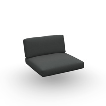 Arbon Cushion Seat + Back Single Sunbrella Natte Sooty 