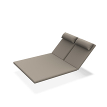 Cushion Sunlounger Double 2 Parts + Headrest Exteria Quadro Nature 