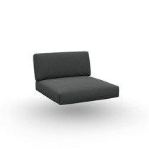 Lounge Cushion Seat + Back Single Sunbrella Natte Sooty 