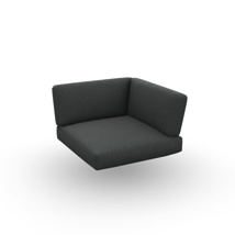 Lounge Cushion Seat + Back Corner Sunbrella Natte Sooty 