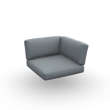 Arbon Cushion Seat + Back Corner Sunbrella Natte Grey Chine 