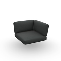 Arbon Cushion Seat + Back Corner Sunbrella Natte Sooty 