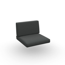 Reno Cushion Seat + Back Single Sunbrella Natte Sooty 