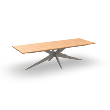 Yate Dining Table Alu Sand Mat Teak Wood 280X100 