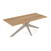Yate Dining Table Alu Sand Mat Teak Wood 220X100 