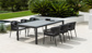 Livorno Extendable Dining Table Alu Charcoal Mat Ceramic Cement Grey 220-330X106