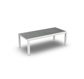 Livorno Extendable Dining Table Alu White Mat Ceramic Cement Grey 220-330X106