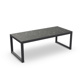 Vigo XL Extendable Dining Table Alu Charcoal Mat Ceramic Dark Marble 220-330X97