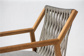 Ritz Teak Arm Chair Wood Teak Rope Straight Weaving Taupe