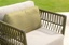 Caspe Sofa 1-Seat Lounge Chair Alu Charcoal Mat Rope Dark Green 