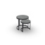 Bertus Side Table Set Alu Charcoal Mat Ceramic Ash Grey D35+45 
