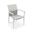 Loya Stackable Arm Chair Alu White Mat Batyline Light Grey
