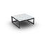 Burford Coffee Table Alu Charcoal Mat Ceramic Calacatta 84X84