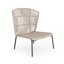 Lima Deep Seating High Back Chair Alu Charcoal Mat Line Weaving Beige Uni 