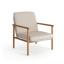 Benoa Teak Sofa 1-Seat Lounge Chair Rope Full Weaving Linnen