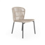 Lima Stackable Side Chair Alu Charcoal Mat Line Weaving Beige Uni