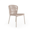 Lima Stackable Side Chair Alu Sand Mat Line Weaving Linnen