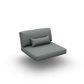 Arbon Cushion Seat + Back + Deco Single Exteria Smoke
